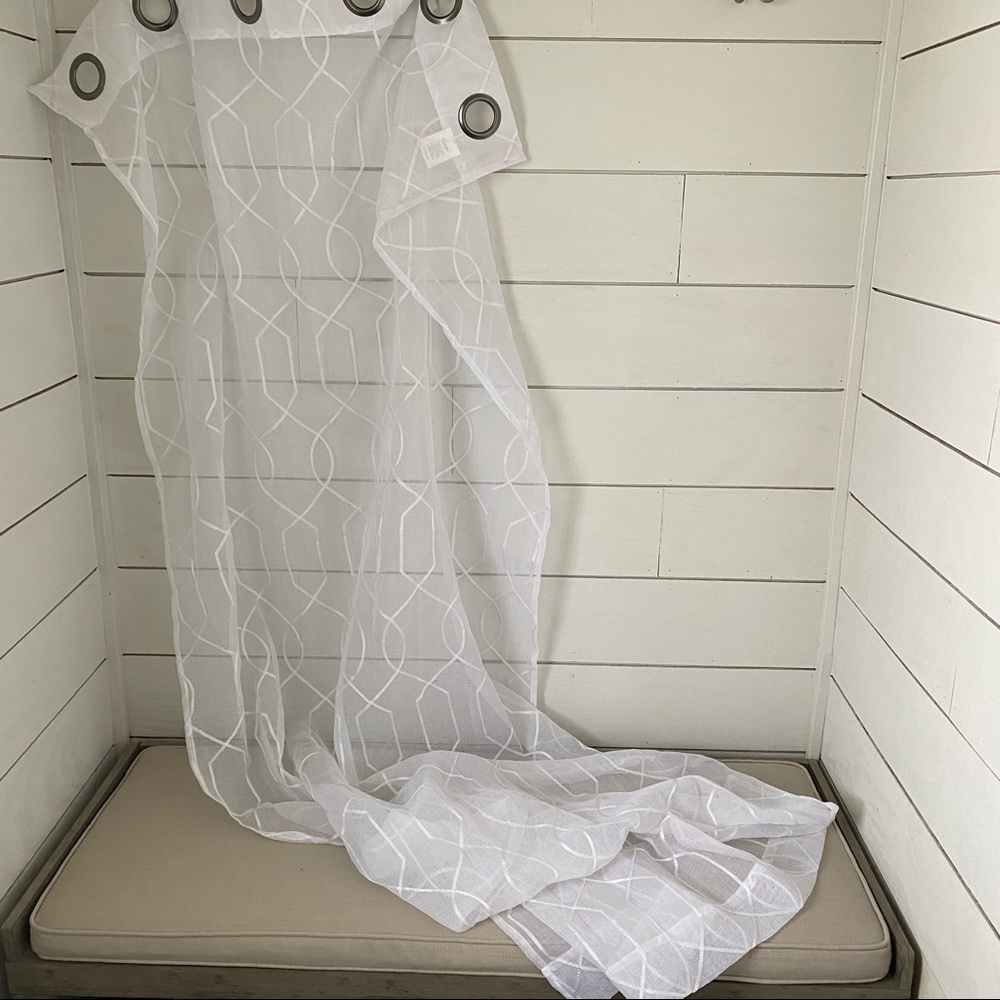 White Sheer 84” Curtains